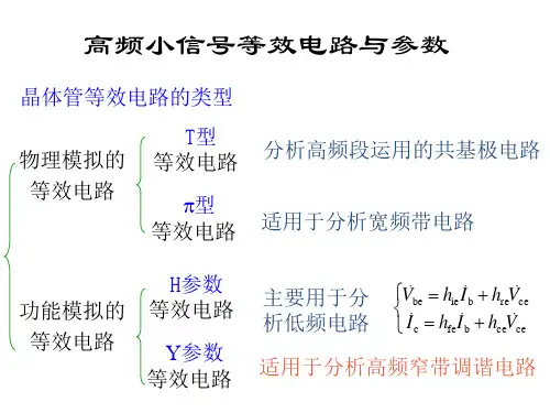 高频小信号等效电路与参数