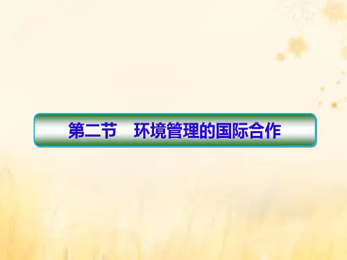 2019_2020学年高中地理第5章环境管理及公众参与5_2环境管理的国际合作课件新人教版选修6