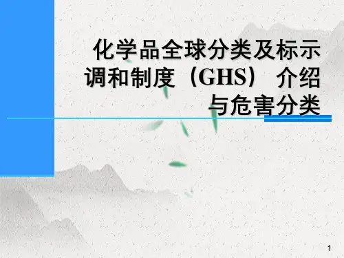 化学品全球分类及标示调与制度(GHS)介绍与危害分类