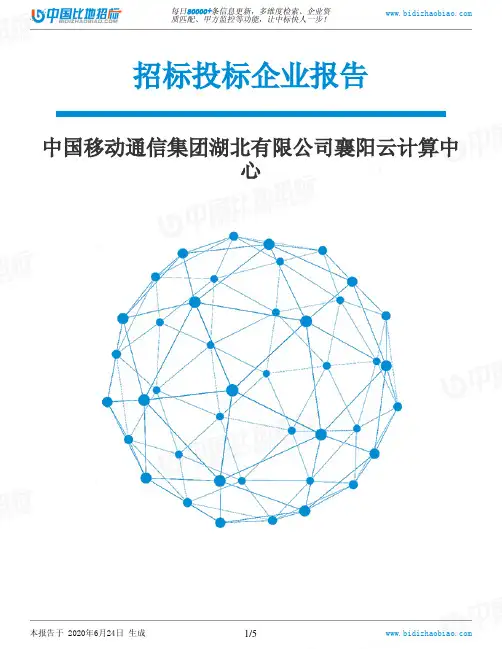 中国移动通信集团湖北有限公司襄阳云计算中心-招投标数据分析报告