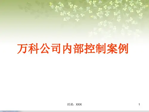 万科公司内部控制案例PPT课件
