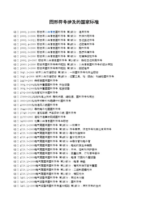 图形符号涉及的国家标准