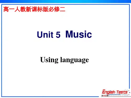 高中英语必修二：Unit5 Using language