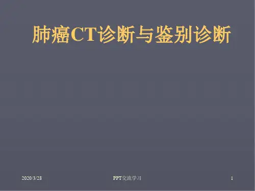 肺癌CT诊断与鉴别诊断课件