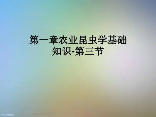 第一章农业昆虫学基础知识-第三节