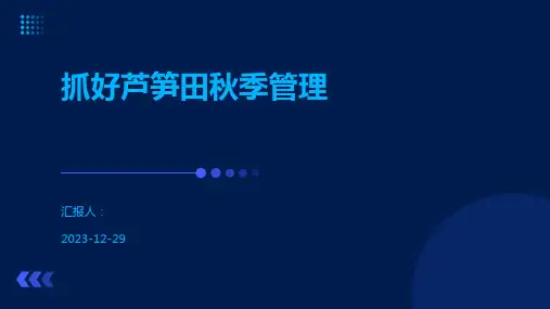 抓好芦笋田秋季管理
