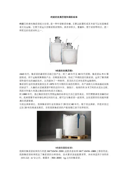 吨袋的发展历程和国际标准
