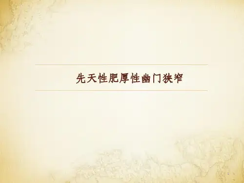 先天性肥厚性幽门狭窄ppt课件