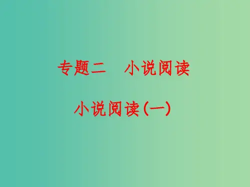 中考语文 第三篇 现代文阅读 文学类作品阅读 专题二小说阅读(一)练习课件