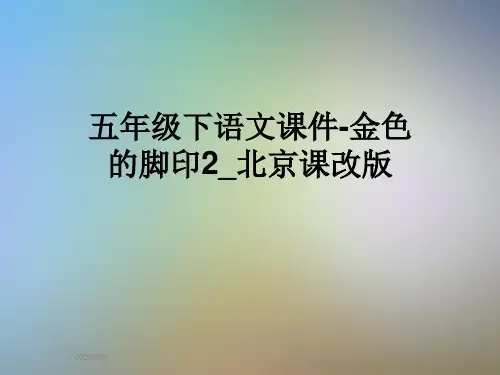 五年级下语文课件-金色的脚印2_北京课改版
