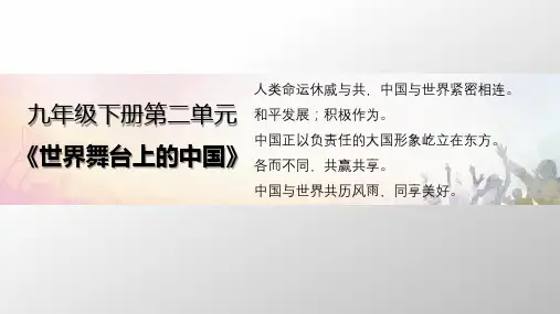 -携手促发展PPT部编版课件道德与法治九年级下册(版)