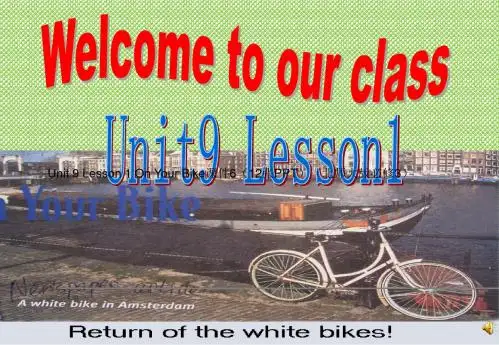 Unit9Lesson1OnYourBike课件6(12张PPT)(北师大版必修3)