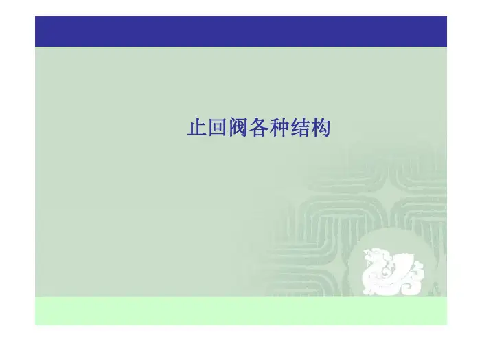 各类止回阀结构