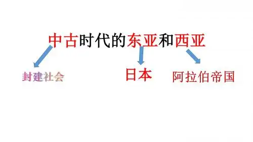 5.中古时代的东亚和西亚