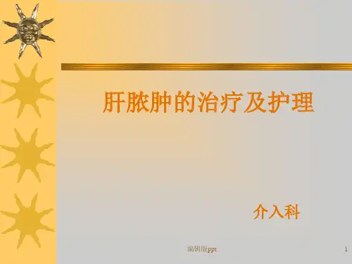 肝脓肿的治疗及护理PPT课件