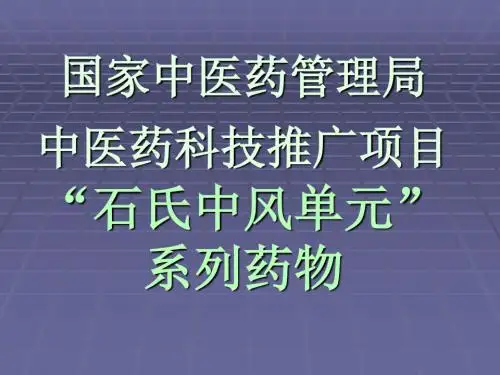 中风单元系列药