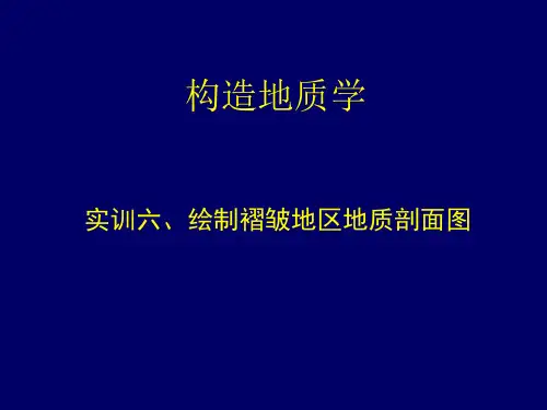 构造地质实训6绘制褶皱地区地质剖面图