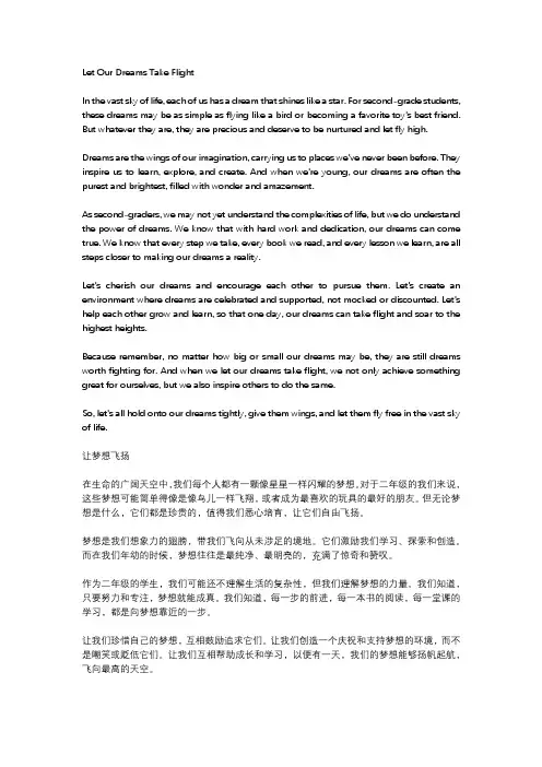 让梦想飞扬作文二年级