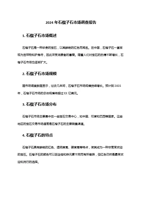 2024年石榴子石市场调查报告