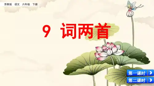 六年级下册语文课件-9 词两首_苏教版(共46张PPT)