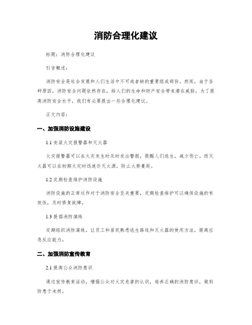 消防合理化建议