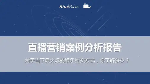 直播营销案例分析报告