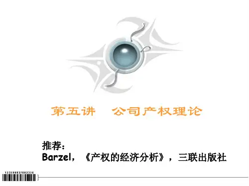 公司产权理论教材(ppt 48 页)