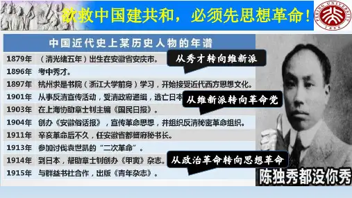 人教部编版历史《新文化运动》实用课件1