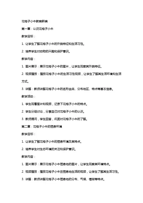 花格子小牛教案新编