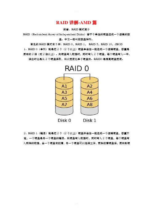 RAID详解-AMD篇