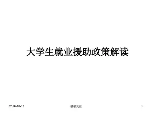 大学生就业援助政策解读.ppt