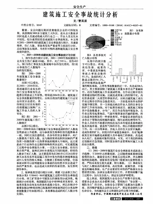 建筑施工安全事故统计分析