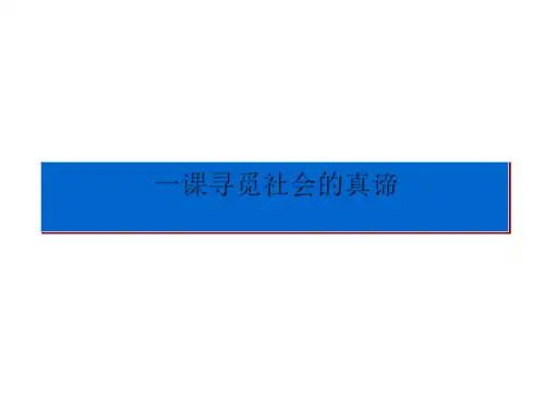 寻觅社会的真谛PPT课件10
