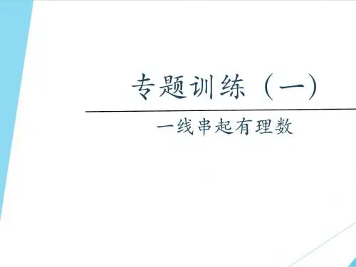 专题训练(一) 一线串起有理数