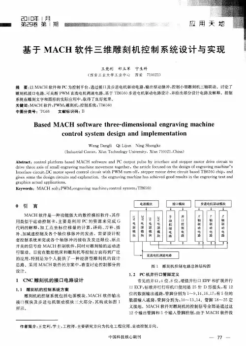 基于MACH软件三维雕刻机控制系统设计与实现