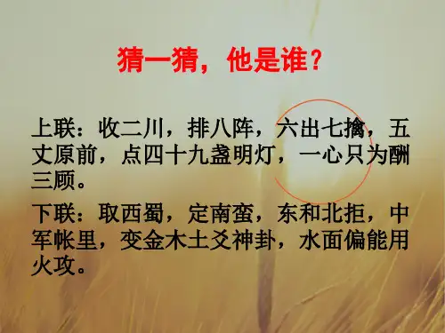 河北省武邑中学高中语文中国古代诗歌散文欣赏课件：第1单元蜀相