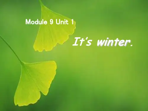 外研版一起二年级上册module 9《unit 1 it’s winter》ppt课件1