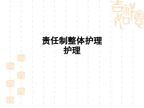 责任制整体护理护理ppt课件