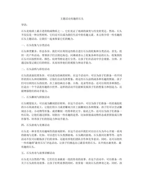 主题活动有趣的石头