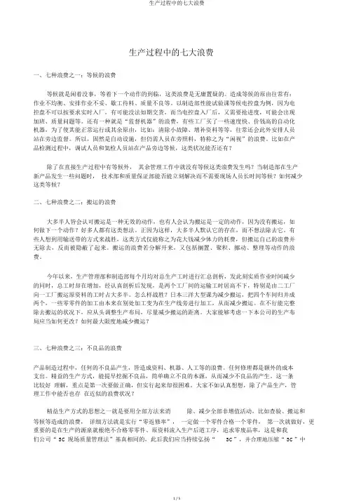 生产过程中的七大浪费