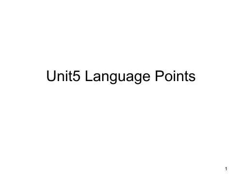选修 6  Unit5 language pointsPPT课件