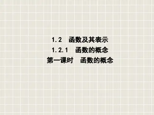高中数学 第一章 集合与函数的概念 1.2 函数及其表示 1.2.1 第一课时 函数的概念 新人教A