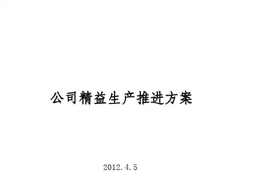精益生产推进方案PPT课件
