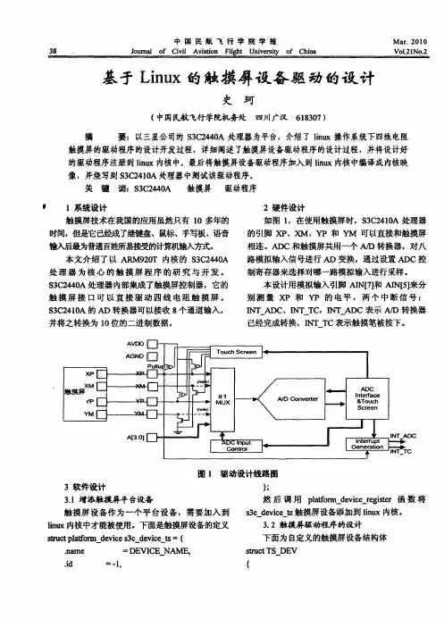 基于Linux的触摸屏设备驱动的设计