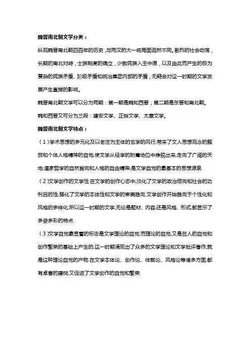 魏晋南北朝文学