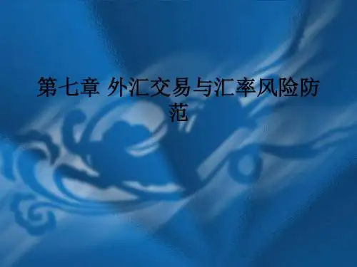 第七章 外汇交易与汇率风险防范ppt课件