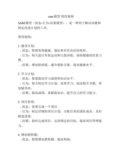 sam模型 使用案例