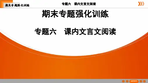 2020—2021学年部编版语文七年级下册专题训练  课内文言文阅读(共37张PPT)