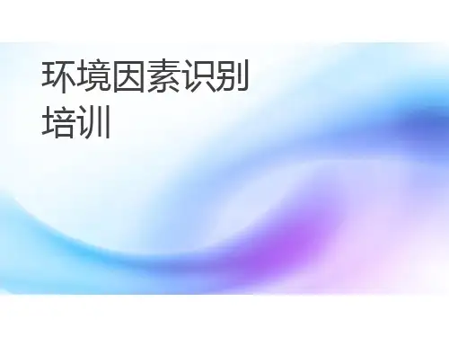 环境因素识别培训