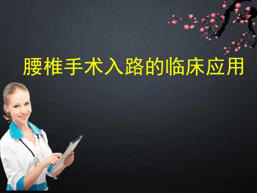 腰椎手术入路的临床应用ppt课件